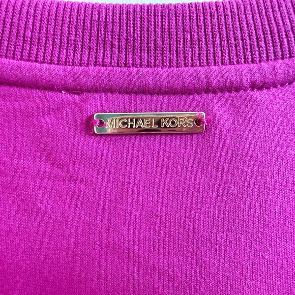 Michael Kors Fuchsia Sweatshirt with Gold MK Logo Size M
Excellent Condition - Picture 4 of 6